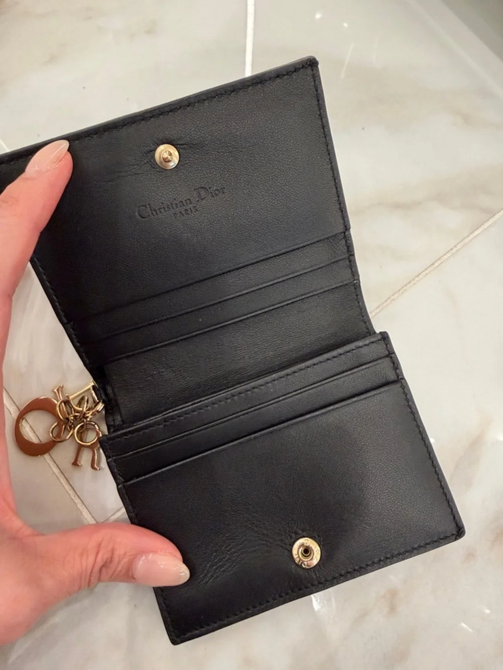 Mini Lady Dior Gardenia Wallet